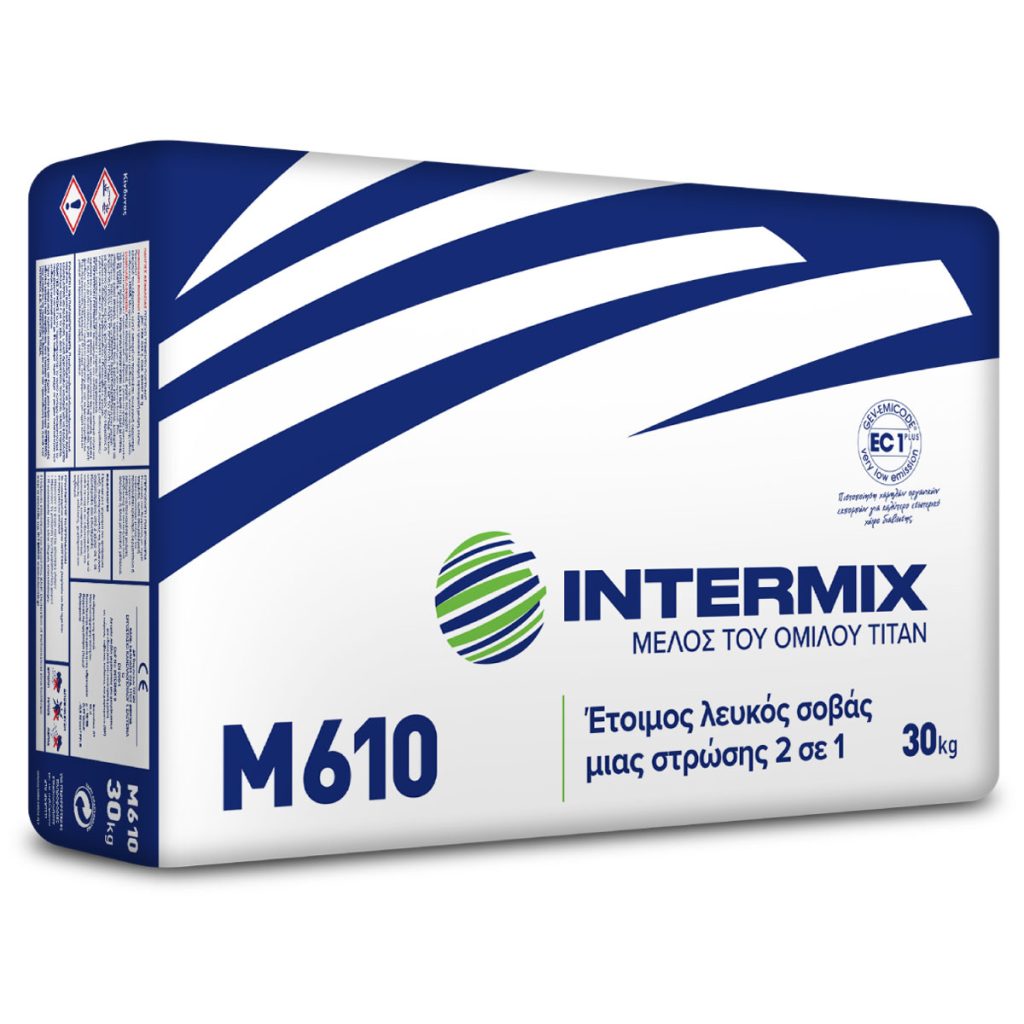 Έτοιμος σοβάς μιας στρώσης Μ610 INTERMIX